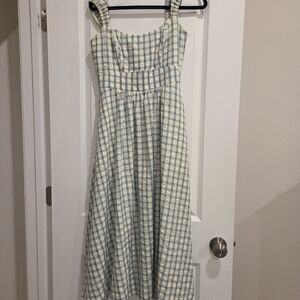 Tuckernuck Blue and White Gingham Maxi Dress